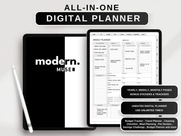 Modern Muse Undated Digital Planner